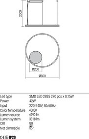 Függeszték Bronz ORBIT REDO 01-1913-TRIAC