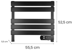 Elektromos törölközőszárító radiátor 150W fekete