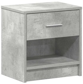 2 db betonszürke éjjeliszekrény fiókkal 39x28x41 cm