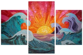 Kép - Hullámmozaik (90x60 cm)