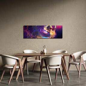 Kép - misztikus nők (órával) (90x30 cm)
