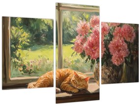 Kép - Macska az ablakban (90x60 cm)
