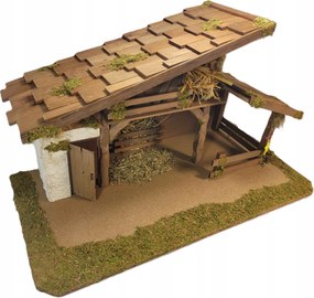 Karácsonyi Betlehem- 59x30x33cm, 12cm-es figurákhoz