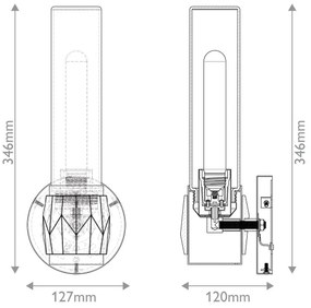 Hinkley HK-ELLISON1-BK-HB -Fürdőszobai lámpa ELLISON 1xE27/40W/230V IP44 arany