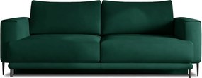 Zöld bársony kinyitható-tárolóhelyes kanapé 260 cm Dalia – ELTAP