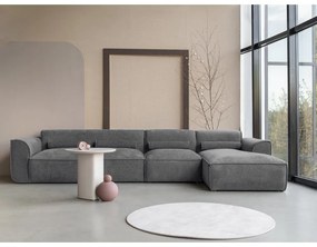 Szürke sarokkanapé (jobb oldali) Flex Felix – Miuform