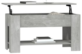 betonszürke szerelt fa dohányzóasztal 101 x 49 x 52 cm