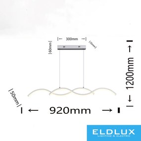 ELDLUX A43-BN Modern Led Függesztett Lámpa LED IP20