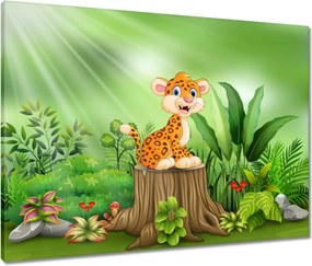 Vászonkép 80x60 Mosolygó vadmacska