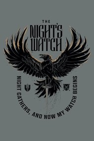 Művészi plakát Trónok harca - The Night's Watch, (26.7 x 40 cm)
