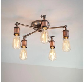 Endon 76336 - HAL spotlámpa 5xE27/40W/230V matt króm/rézszínű