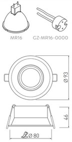 Lámpa Mennyezeti lámpatest SALTO, IP20, kör, fehér (öntött alumínium)