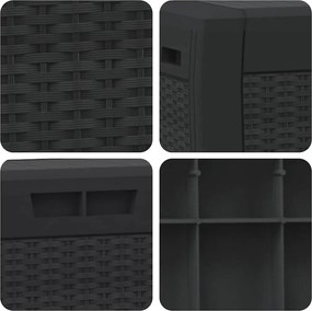 vidaXL antracitszürke polipropilén kerti tárolóláda 119 x 48 x 60 cm