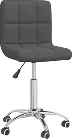 vidaXL sötétszürke szövetborítású forgó étkezőszék