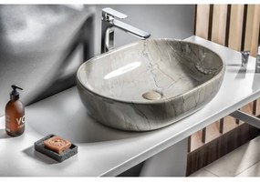 Sapho - DALMA munkalapra szerelhető mosdó 59x42 cm kerámia/grigio