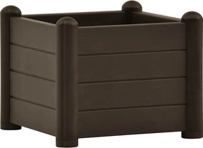 vidaXL kávébarna kerti PP magaságyás 43 x 43 x 35 cm
