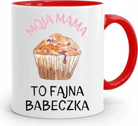 Piros Bögre Anyukáknak Anya Egy Vagány Muffin, fényképes nyomtatással