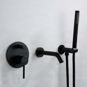 Zuhanyrendszer EYN CP1551black falba süllyesztett kivitelben, kádkifolyóval és kézizuhannyal, többféle színváltozatban