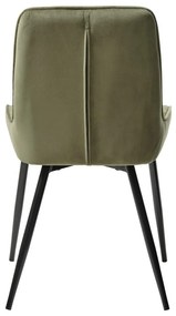 Zöld bársony étkezőszék Milton – Unique Furniture