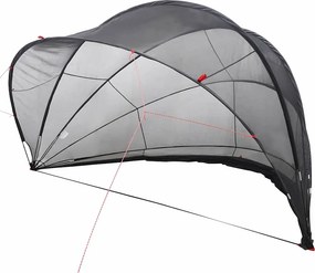 vidaXL Medence kupola Fekete 500 x 500 x 236 cm