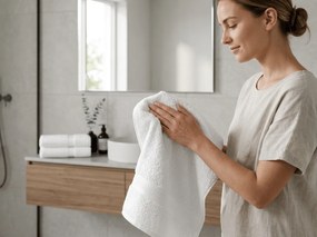 CLARYSSE ELEGANCE kéztörlő 60x110 cm fehér, 100% pamut