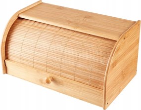 Bambusz kenyértartó feltekerhető tetővel, nagy