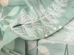 Krepp ágynemű WILD FLOWERS mentás Ágyneműhuzat mérete: 70 x 90 cm | 140 x 200 cm