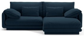 Sötétkék sarokkanapé (jobb oldali) Torino – Micadoni Home