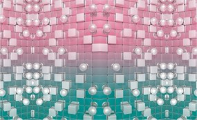 3D fotótapéta Kockák Gömbök Színátmenet Absztrakt Design 300x210 +ragasztó