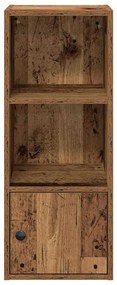 antik fa színű szerelt fa könyvespolc 31x24x77 cm