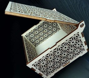 Vintage fadoboz - Könnyű, méret: 12,6x12,6x8,2 cm, hajtva