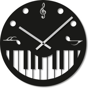 Falióra 60 cm Fa Falióra Nagy Fekete Zene Zongora