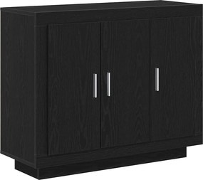 vidaXL Széf Fekete tölgy 92 x 35 x 75 cm Faanyag