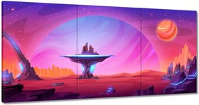 Vászonkép 60x30 Kozmosz bolygó