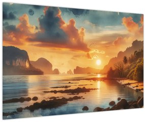 Kép - Kilátás a partról (90x60 cm)