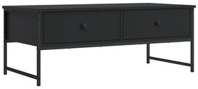 fekete szerelt fa dohányzóasztal 101x49x39,5 cm