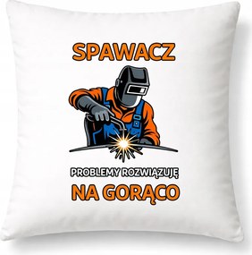 Hegesztő párna Ajándék Hegesztőnek Karácsonyi ajándék Fehér