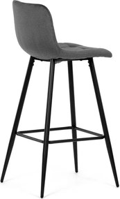 Barová židle, šedá, látka,AUB-X7015 GREY2