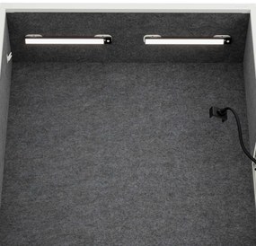 Sally 1150mm korpus Biały - siedzisko Ciemnoszary