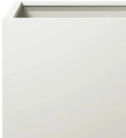 fehér acél kerti virágtartó 50 x 50 x 50 cm