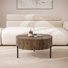 Mazzoni FRIDA Elegáns Diófa – MODERN DOHÁNYZÓASZTAL FELHAJTHATÓ LAPPAL ÉS TÁROLÓVAL