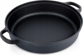 Nagy Öntöttvas Serpenyő serpenyő párolási sütés 30 cm