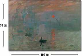 70100FAMOUSART-040 Monet velúr vászonkép, 70 x 100 cm