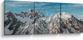 Havas csúcsok képe, Fiordland (órával) (90x30 cm)