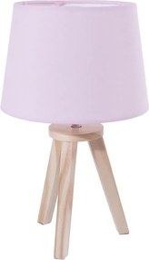 Atmosphera - Asztali lámpa TRIPOD 1xE14/40W/230V fenyő/rózsaszín