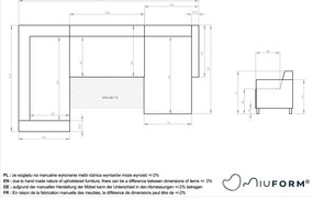 Szürke kinyitható-tárolóhelyes sarokkanapé (bal oldali-U alakú) Classy Sophie – Miuform