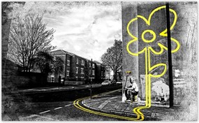 Fotótapéta 416x254 Banksy sárga virág