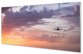 Üvegképek Felhők ég könnyű repülőgépek 120x60cm