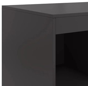 fekete acél magasszekrény 67x39x95 cm