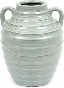 Kerámia Váza Amfora Szürke 25x19cm Fényes Kancsó